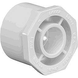 PVC Reducer Bushing 1in X 1/2 in Spigot X Socket